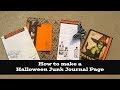 How to make a Halloween Junk Journal Page