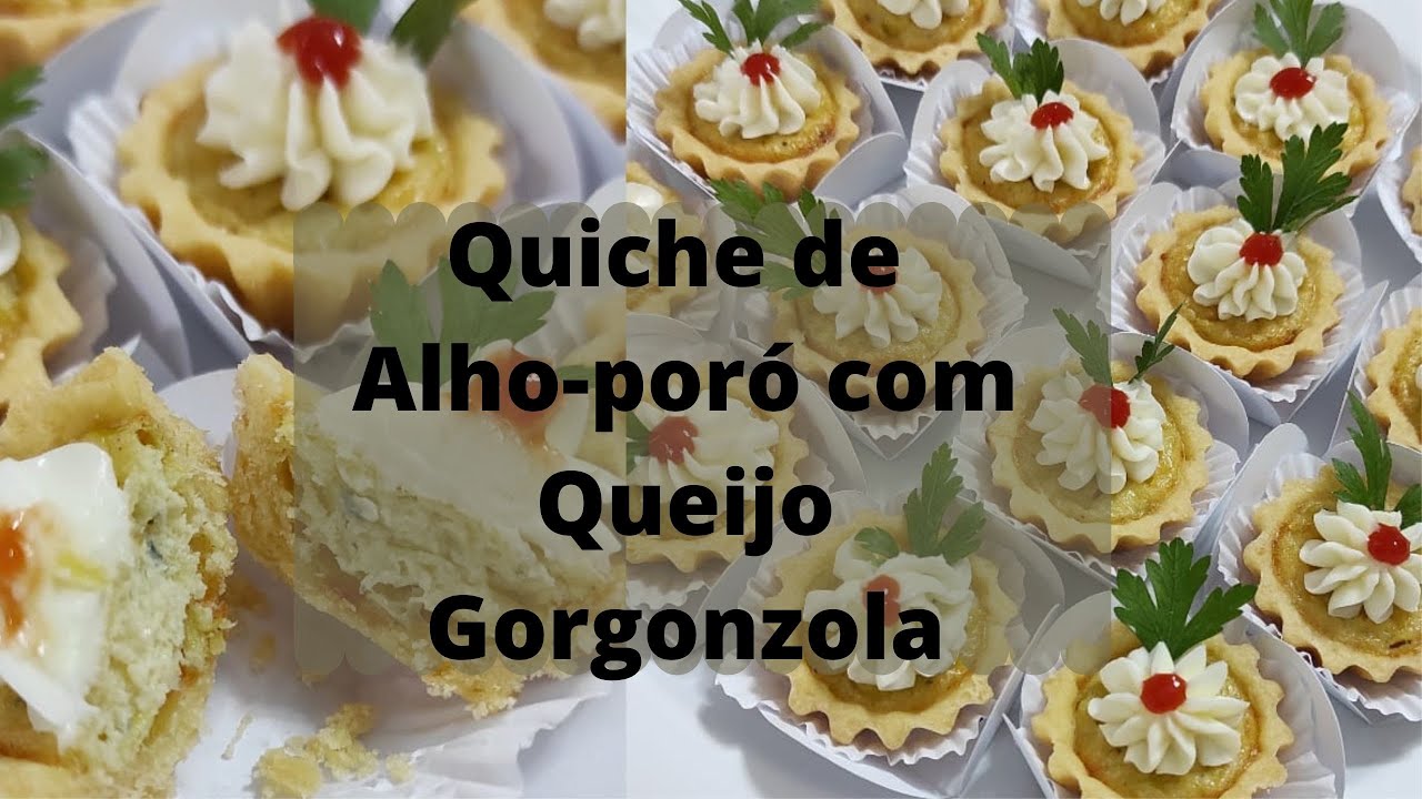 Salgados Finos | Quiche Alho-poró com Queijo Gorgonzola | Mariaemarias