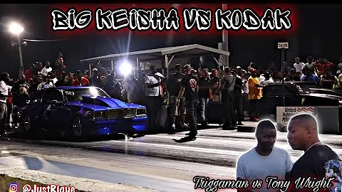 Triggaman Vs Tony Wright | Keisha Vs Kodak | Epic Race!! Carolina DragWay