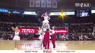Child Cheerleaders Perfrmance | Knights vs Promy | 20161218 | 2016-17 KBL screenshot 5