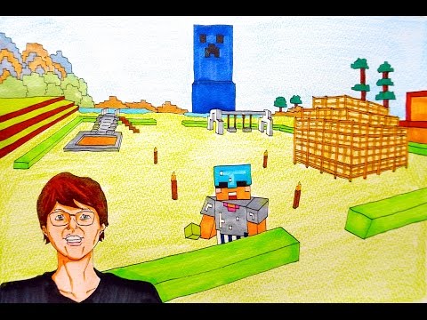 マインクラフト ブランコ すべり台 公園を作るヒカキンさん描いてみた Youtube