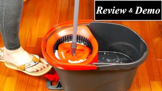 O-Cedar EasyWring Microfiber Spin Mop Review & Demo