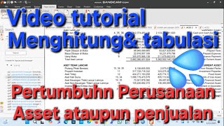 Cara menghitung dan tabulasi data pertumbuhan perusahaan di excel