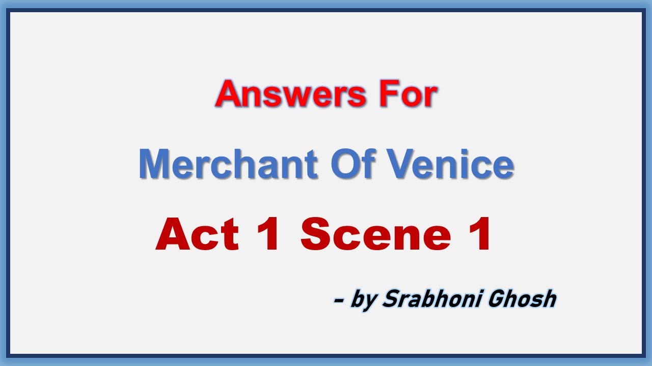 merchant of venice essay questions and answers