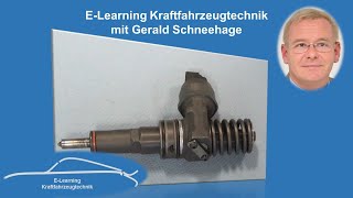 Pumpe Düse Einheit Aufbau und Funktion Diesel Motor. E Learning, Kfz Technik