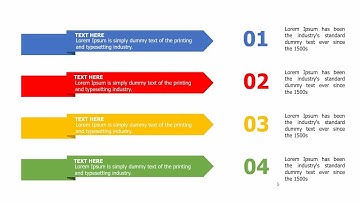 4 Steps Horizontal Infographic PowerPoint template 2018