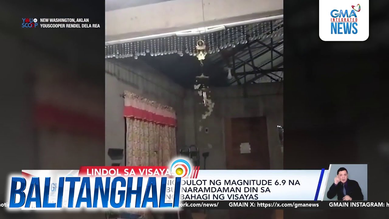 Malakas na pagyanig dulot ng magnitude 6.9 na lindol sa Bogo, Cebu, naramdaman... | Balitanghali