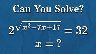 Learn This Clever Trick To Solve Radical Exponential Equations | Math Olympiad Mathematics 