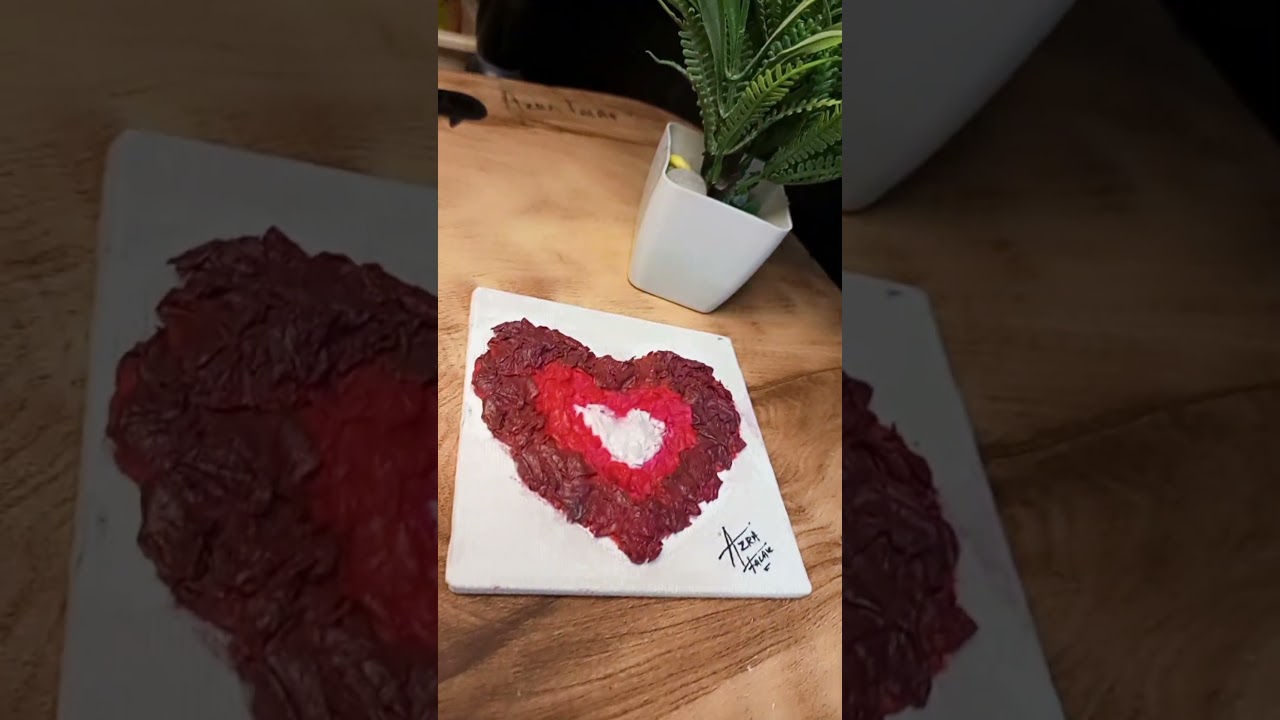 Satisfying Texture Painting Using Tissue paper....❤️ 