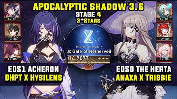 E0 Acheron DoT Team W/ DHPT & E0 The Herta Carry (3 Stars) Apocalyptic Shadow 4 Honkai Star Rail 3.6