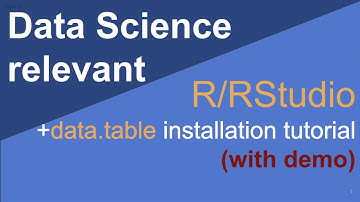 R installation tutorial, plus RStudio and data.table package installation. With demonstration