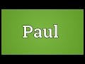 Paul meaning