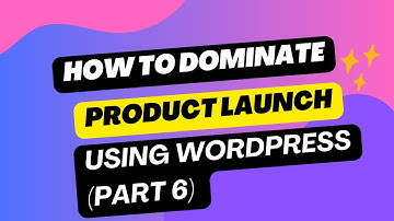 How to dominate product launches on Jvzoo, Clickbank or WarriorPlus as Affiliate using Wordpress