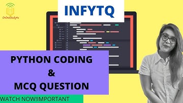 Important Python MCQs from InfyTQ Official Sample Paper| | Must Watch For InfyTQ 2021