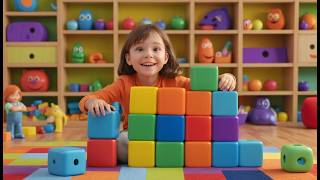 Six Little Blocks Stack Stack Stack | Building Blocks Song & Educational Nursery Rhymes