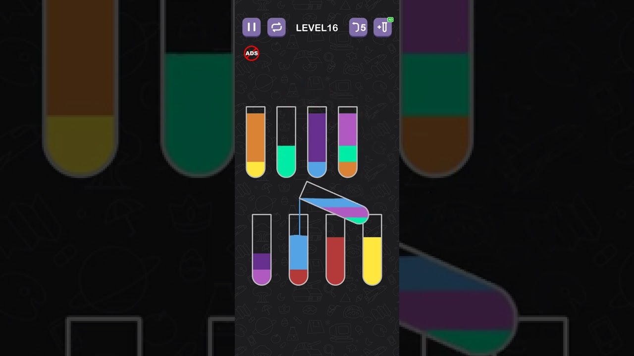 Water sort puzzle   Level 16