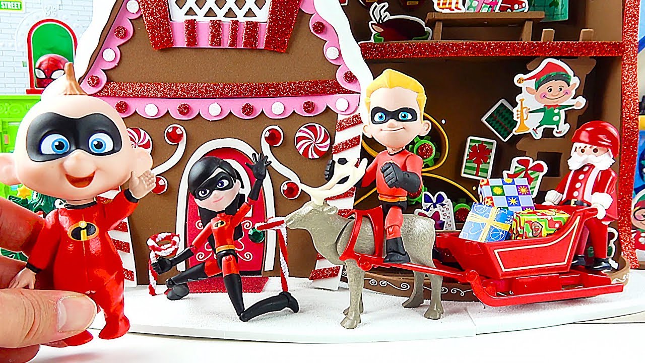 learn colors hulk Toy INCREDIBLES Toys Baby JACK JACK Meet Santa Claus