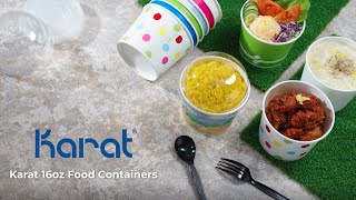 Karat - 16oz Paper Food Container (C-KDP16W)