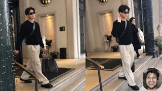 BTS RM Leaving Hotel in Milan