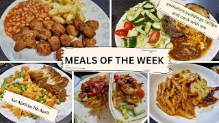 Meals of the week. Yorkshire pudding recipe and cook with me. #mealsoftheweek #mealsonabudget