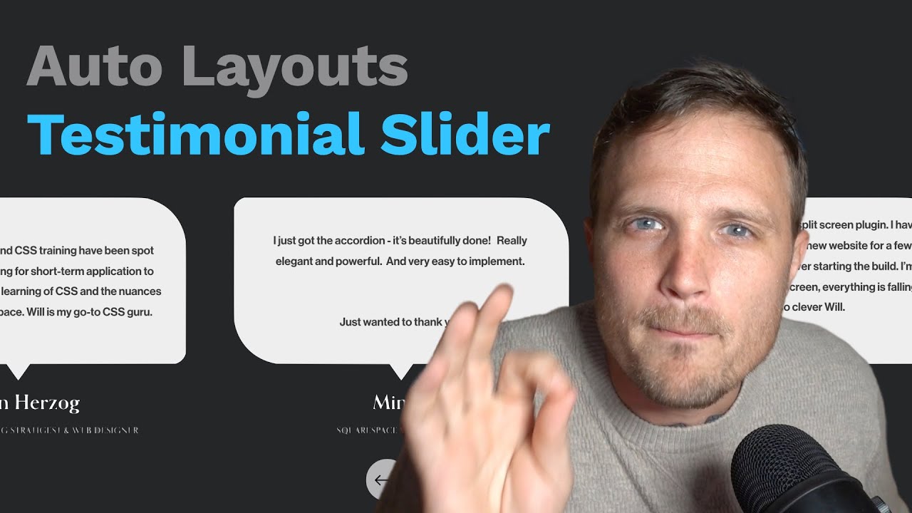 Testimonial Slider in Squarespace 7.1 (using an Auto Layout Section