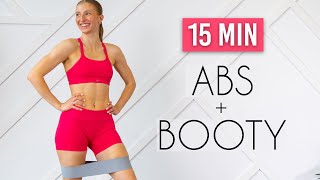 2 in 1- ABS & BOOTY At Home Workout (booty band, no repeats)
