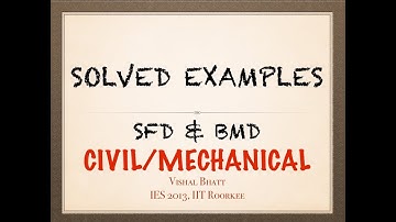 28 # Solved Examples | SFD BMD | Strength of materials | Civil |  GATE | ESE | Vishal Sir