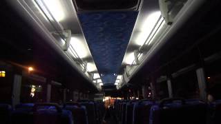 On-Board MTA New York City Bus 2011 Prevost Car x3-45 2433 On A Central Park South Bound x1