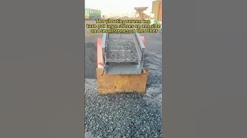 The vibrating screen can turn out large stones on one side and small stones on the other.#screening