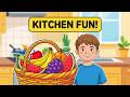 In the Kitchen | Picture Description for Kids | Easy English Sentences