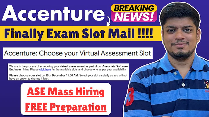 Accenture Virtual Assessment Slot Mail | Accenture Mass Hiring 2025 |How to Book Accenture Exam Slot