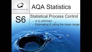 Process Control estimate SD with mean range