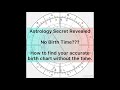 Astrology secret revealed no birth time how to find your accurate birth chart without the time