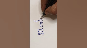 Modern Calligraphy with nib ✒️ ♥️ ☀️💖|| Monday #ytshorts #calligraphy #art