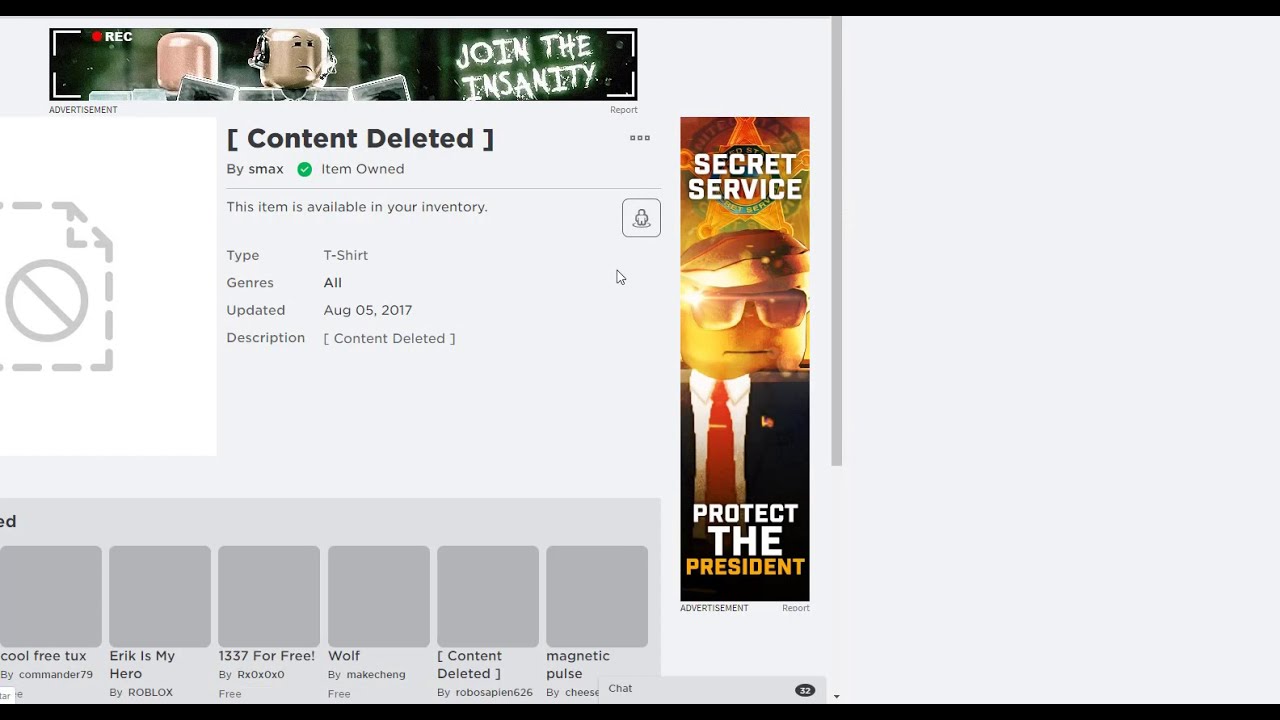 content deleted sign roblox