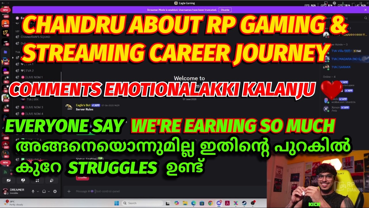 CHANDRAN ABOUT TVA & GAMING CAREER🥹❤️| ഇതിന്റെ പുറകിൽ ഒരുപാട് STRUGGLES ഉണ്ട് 🥹|THANK YOU FOR ALL🥹❤️
