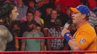 WWE RAW Aug 28th 2017 Cena vs Reigns Epic SHOOT Promo Battle Full Show Review