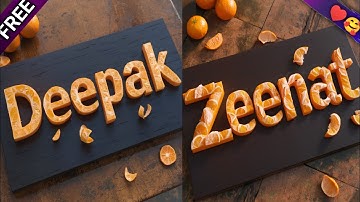 How To Make 3d Name Dp With Orange Fruit Decorated | Orange Colour | Orange Advantages #meta #orange