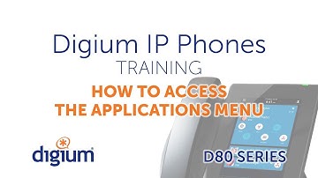 Digium D80 IP Phones Training | How to Access the Applications Menu