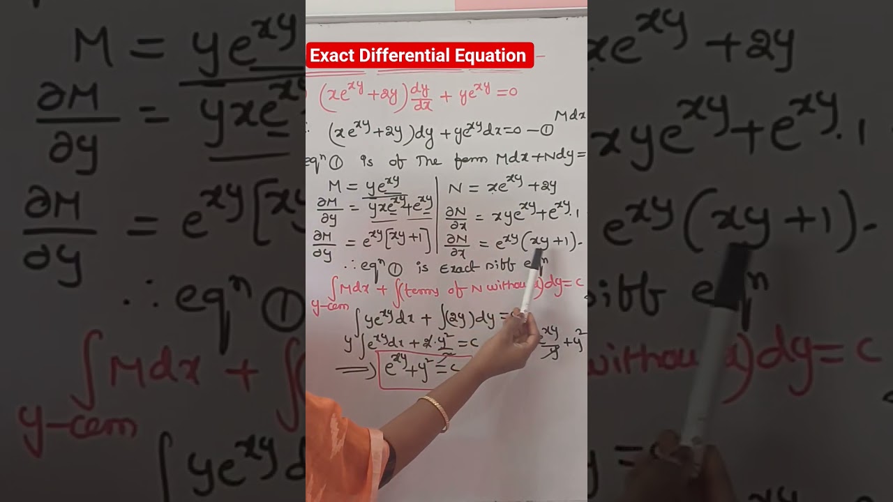Exact Differential Equation in 30 Seconds! | Exact Differential Equation Easy Trick 🔥 #M2R25 #M2R23