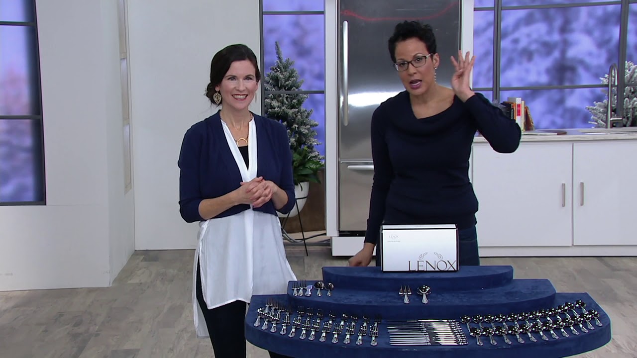 Lenox 18/10 Stainless Steel 62 Piece Service for 12 Flatware Set on QVC YouTube