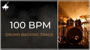 Simple Drum Beat | 4/4 | 100 BPM | Drums Backing Track for practise | For Guitar and Drums