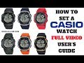 HOW TO SET A CASIO WATCH FULL VIDEO USER'S GUIDE - YouTube