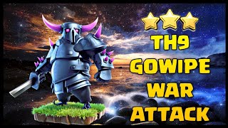 TH9 GOWIPE (Golem + Wizard + Pekka) War Attack Strategy 2018 | Part 3 | Clash of Clans