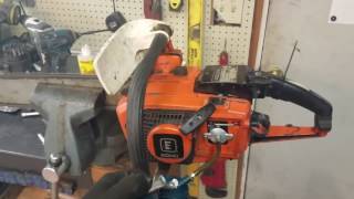 Echo 452vl vintage chainsaw test run with prime