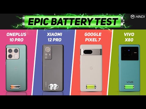 Pixel 7 vs Oneplus 10 Pro, Mi 12 Pro, Vivo X80 Battery Drain Test | Tensor G2 vs Snapdragon 8 Gen 1