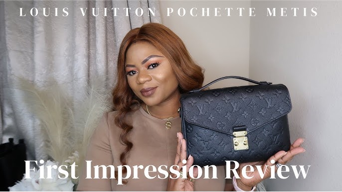 LOUIS VUITTON UNBOXING POCHETTE METIS EMPREINTE LEATHER IN BLACK