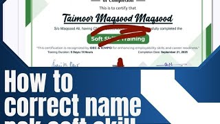 How to correct name Pak soft skills certificate  screenshot 5