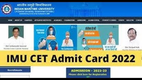 IMU CET 2022 ADMIT CARD DOWNLOAD | IMU CET 2022 AUG BATCH ADMIT