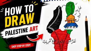 Free Palestine 🇵🇸 | Masjid Al Aqsa Creative Art Drawing